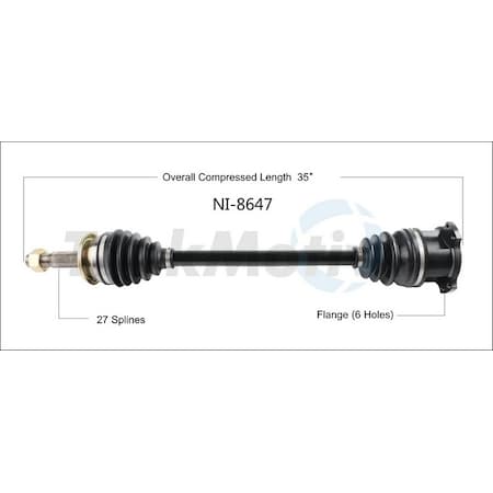 Surtrack Axle Cv Axle Shaft, Ni-8647 NI-8647